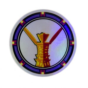 Day & Night Man Effigy, Holographic Sticker by Howard Davis