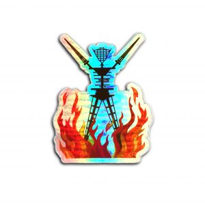 Man Burn, Holographic Sticker