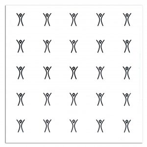 Man Effigy Dot Stickers