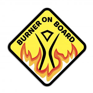 Burner on Board Patch Sticker