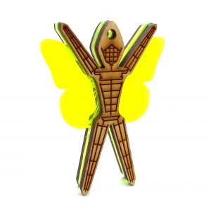 Butterfly Man Effigy with acrylic wings