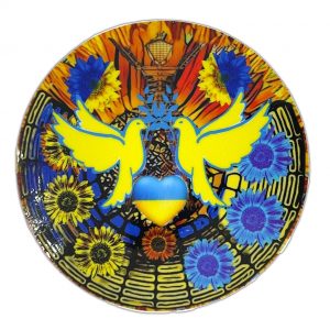 Doves of peace, Ukraine Heart and flowers