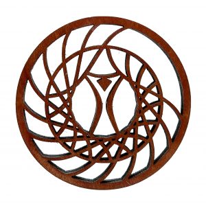 Geometric Man Effigy, Wood Pendant