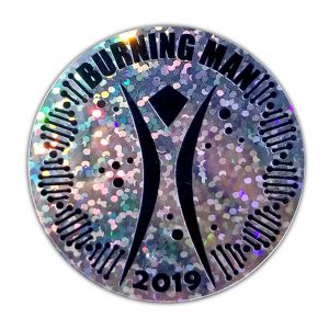 Burning Man, 2019 Holographic Glitter Sticker