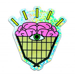 Keep an open mind of the world around you, Sticker