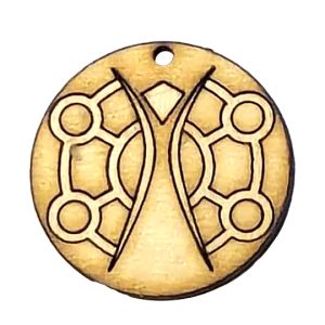 Burning Man 11 Principle Pendants in Wood