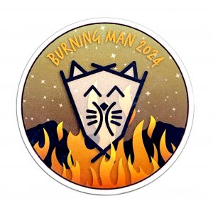 Cheshire Cat Man and Fire, Sticker